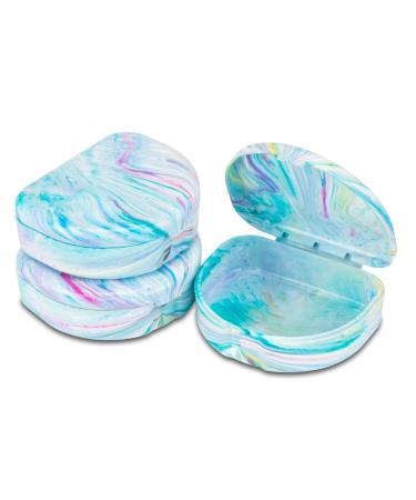 Marble Retainer Cases with Labels (3 Pack) (Cotton Candy)