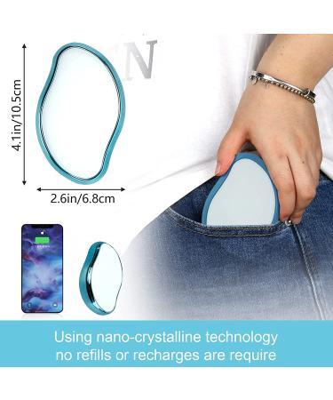 Crystal Hair Eraser: Painless Exfoliating Hair Removal Tool for Arms, Legs, and Back - Portable, Reusable, Washable (Blue) - Buy Online on GoSupps.com