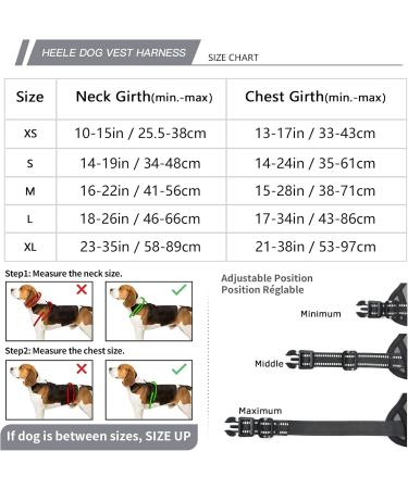 Adjustable Heele Dog Harness | No-Pull Reflective Large Dog Harness with Padded Handle | Breathable & Comfortable - Gray L (43-86cm) - Buy Online on GoSupps.com