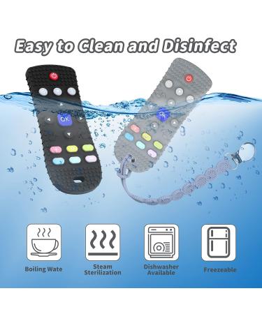 Viyuse Remote Teether for Babies | TV Remote Control Shape | Early Educational Sensory Toy | Teething Relief | Infant Teether for 12 Months - Black - Buy Online on GoSupps.com