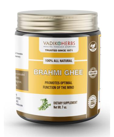 Brahmi Ghee (Herbal ghee) by Vadik Herbs | Premium potency herb in a natural, fresh ghee base  Made in the USA every week