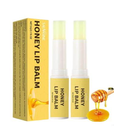 Nourishing Lip Balm, Honey Lip Balm Moisturizes for Dry Cracked Lips, Lightens Lip Lines, Enhances Lip Color, Daily Lip Moisturizer