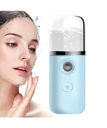 Nano Mister for Lash Extensions - Hydrating Handy Handheld Nano Facial Mist Sprayer Face Facial Sprayer for Skin Care Refreshing Revitalizing & Soothing - Face Steamer for Daily Use Blue
