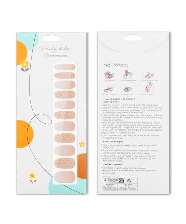 JMEOWIO Nail Foil Glitter Gel - Self-Adhesive Orange Pink Nail Stickers for Stunning Nail Designs | International Shipping Available - Buy Online on GoSupps.com