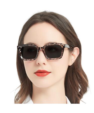 MARE AZZURO Reader Sunglasses Women UV Sun Reading Glasses 0.5 0.75 1.0 1.25 1.5 1.75 2.0 2.25 2.5 2.75 3.0 3.25 3.5 3.75 4.0 A-brown(bifocal Sunglasses) 2.5 x