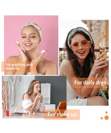 Beauty.H.C 3PCS Floral Knotted Headband Set for Women and Girls | Boho Chiffon Hairbands with Elastic No-Slip Design - Buy Online on GoSupps.com