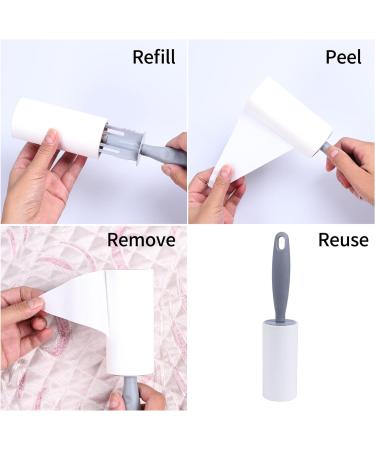 Lint Roller Set - 5 Refills with 1 Handle | 300 Sheets Pet Hair Remover | For Cat Dog Fur, Dust, Dandruff | Clothes, Car, Furniture, Bed, Carpet, Sofa - Buy Online on GoSupps.com