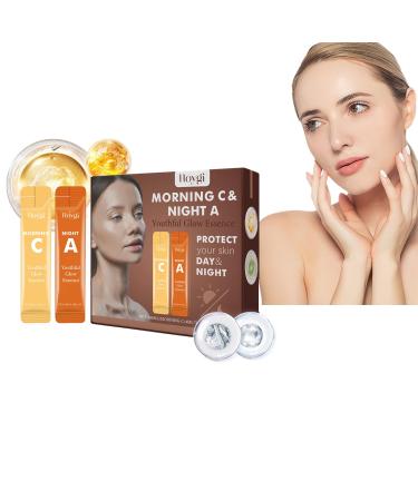 Morning C And Night A Double Skin Beauty Essence | Anti Wrinkle Serum with Hyaluronic Acid Niacinamide and Glycerin | Facial Serum | Anti Aging Face Serum Fade Lines| Face Serum for All Skin Types