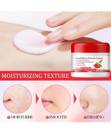 Goji Berry Facial Cream - Organic Moisturizing Face Cream for Dry Skin | Lasting Hydration & Anti-Wrinkle Benefits - Buy Online on GoSupps.com