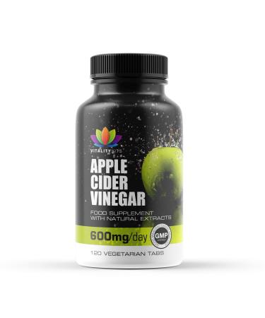VITALITYVITS Apple Cider Vinegar 120 Tablets - Weight Loss Supplement - Detox - Premium Quality - GMP Standards