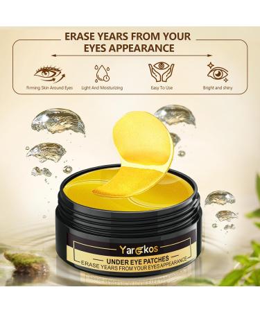 60 Pcs 24K Gold Under Eye Patches 30 Pairs Women Undereye Mask for Puffy Eyes Dark Circles Treatment Beauty Skin Care Products Men Collagen Gel Pads Hydrating for Eye Bags Puffiness Wrinkle - Buy Online on GoSupps.com
