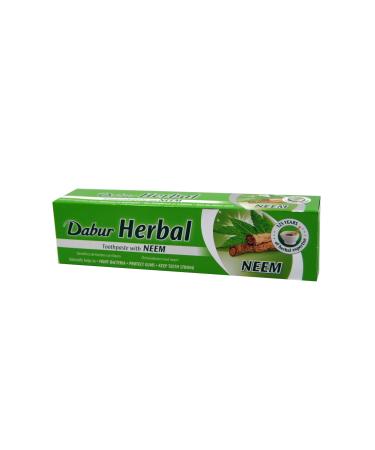 2x Dabur Herbal Toothpaste with Neem 155g - Ayurvedic Beauty Products - Buy Online on GoSupps.com