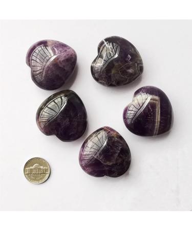 Buy Manekieko Natural Amethyst Palm Worry Carved Heart Love Stone - 40mm Healing Crystals for Stress Relief & Wellness | International Shipping - Buy Online on GoSupps.com