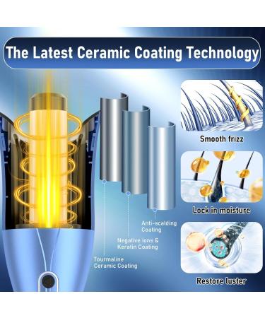 Automatic Curling Iron - Best Auto Hair Curler with Adjustable Temps & Timer Fast Heating Anti-Tangle & Scald Protection - Ideal for Effortless Hair Styling - Buy Online on GoSupps.com