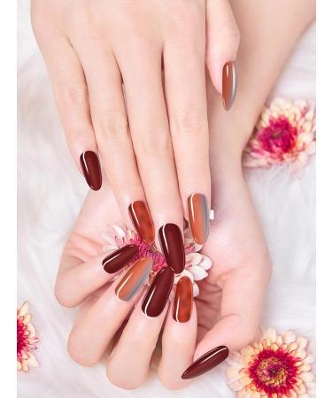 Kalolary 20PCS Nail Gel Polish Strips Full Wraps Nail Polish Stickers Cured Gel Nail Strips Self-Adhesive Gel Nail Wrap Stickers Decals with Nail File and Stick(UV/LED Lamp Required) (NJTZ-NG200266) - Buy Online on GoSupps.com