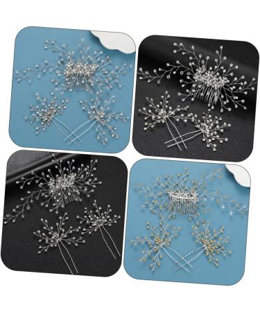 minkissy 4 Sets Bridal Headwear Diamond Headpiece Wedding Hair Decoration U- Shaped Hair Pin for Bride Pearl Hair Accessories Pearl Tiara Rhinestones Bridesmaid European and American Comb - Buy Online on GoSupps.com