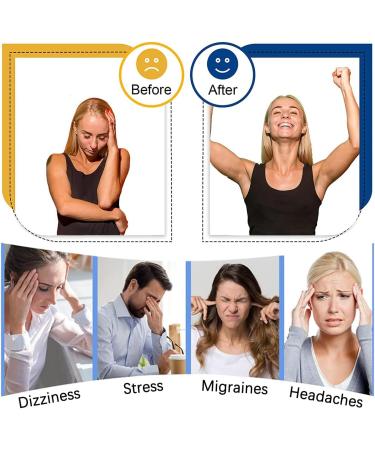 Dhinkyoung Acupressure Clips - Migraine Relief & Portable Massage Clips for Headaches - 2 Pieces with Serpentine Pattern - Buy Online on GoSupps.com