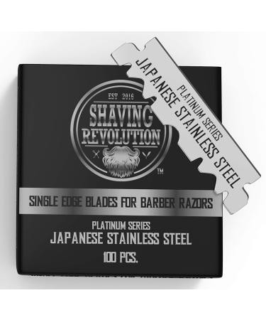Barber Razor Blade - Single Edge Razor Blades 100 Count - Stainless Steel Razor Blades Single Edge