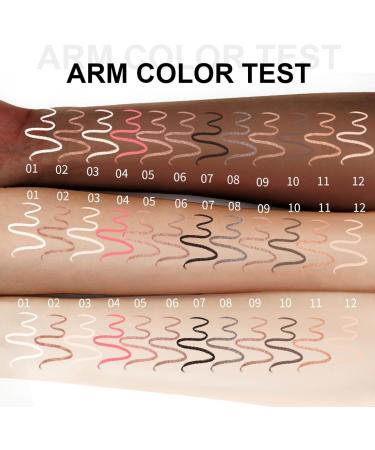 Eyeshadows - 12 long-lasting colors pearlescent pencils - Eyeliner for women teens lips eyebrows dance dates everyday use - Buy Online on GoSupps.com