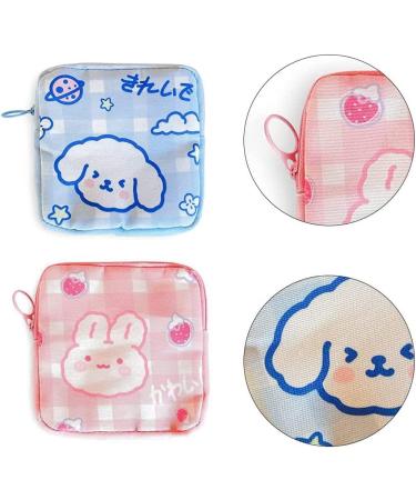 AOOPOO 2-Pack Portable Women's Bandages Storage Box | Floor Organizer for Women & Teens | Feminine Menstruation Pocket Bag - Purple & Blue - Buy Online on GoSupps.com