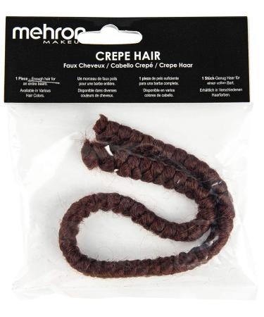 Mehron Makeup Crepe Hair 12-inch Braid - Auburn | High-Quality Synthetic Hair for Professional FX Looks - Buy Online on GoSupps.com