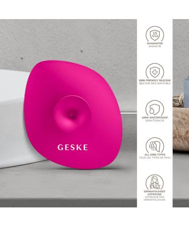 Geske SmartAppGuided 4-in-1 Facial Brush | Silicone Cleaning Device | Professional Skin Care Tool | Soft Handle for Ultimate Cleanliness - Buy Online on GoSupps.com