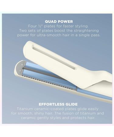 INFINITIPRO BY CONAIR QuadAir Flat Iron Hair Straightener - Fast Styling Damage Control & Single Pass Technology - Buy Online on GoSupps.com