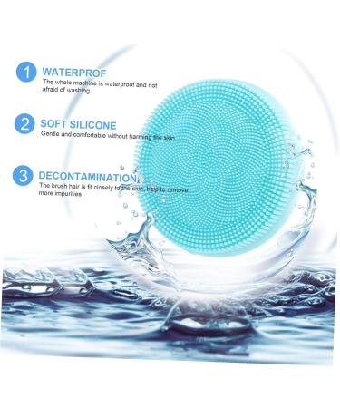 Housoutil Pore cleanser Deep Cleansing Brush Skin Cleaner Pore Cleaning Device Pore Cleaner Electric Scrubber Electric Facial Brush Facial Wash Cleaner Pores Washbasin Silica Gel - Buy Online on GoSupps.com