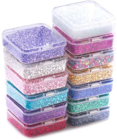 DIY Manicure Sparkly Irregular Mirror Nail Foils Luxury Nail Sequins Nail Glitter Flakes(rose red) - Buy Online on GoSupps.com