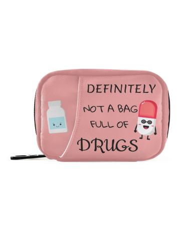 Naanle Pill Organizer Pill Character Pill Box 7 Day Pill Case Bag Travel Pill Organizer Bag with Zipper Portable Weekly Case Compact Size for Vitamin Supplement Holder A Multicolored04