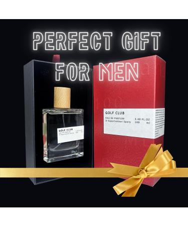 Golf Club Cologne for Men 3.4oz / 100ml Eau de parfum Long Lasting Fragrance for Men (Oil Concentration 15%) Woody & Spicy - With Grapefruit Saffron Notes Gold Red - Buy Online on GoSupps.com