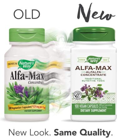 Nature's Way Alfa-Max 840 mg - Premium Herbal Supplement, 100 Capsules - Buy Online on GoSupps.com
