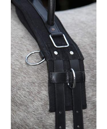 HKM Lunging Girth Canvas with Double Handle for Ponies - Durable Black Pony Gear - Buy Online on GoSupps.com