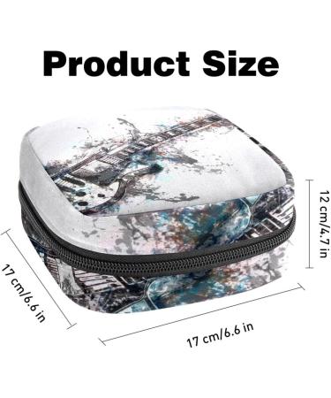 Menstrual Bag with Zipper | Stylish Ladies Napkin & Tampon Collecting Bag for Women & Girls | Guitar Instrument Design - Buy Online on GoSupps.com