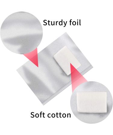 100 Pieces Nail Polish Remover Nail Foil Wraps with Cotton Pad Soak Off Removal Foil Wraps for Acrylic/UV/Gel Polish - Buy Online on GoSupps.com