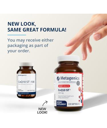 Metagenics CoQ10 ST-100 - Coenzyme Q10 Supplement for Energy & Heart Health Non-GMO & Gluten-Free 120 Softgels - Buy Online on GoSupps.com