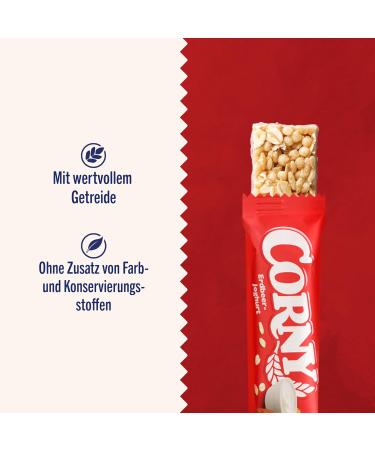 Corny Classic Strawberry Yoghurt Cereal Bar - Delicious Strawberries & Yoghurt | 60x25g | International Shipping Available - Buy Online on GoSupps.com