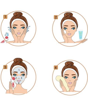 Buy Electric Facial Cleansing Brush with 3 Silicone Heads - Effective Cleansing Gel for Pores Peeling & Blackheads - Ideal for All Skin Types (Pink - Buy Online on GoSupps.com