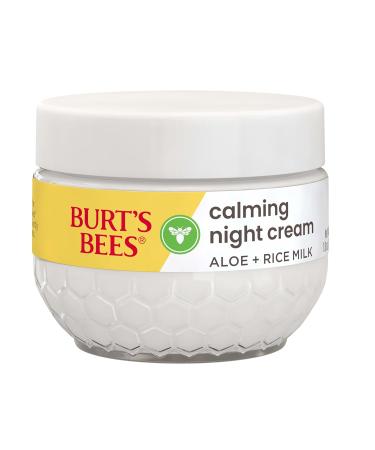 BURT'S BEES Calming Night Cream with Aloe and Rice Milk 1.8 oz - Sensitive Skin Night Cream - Buy Online on GoSupps.com
