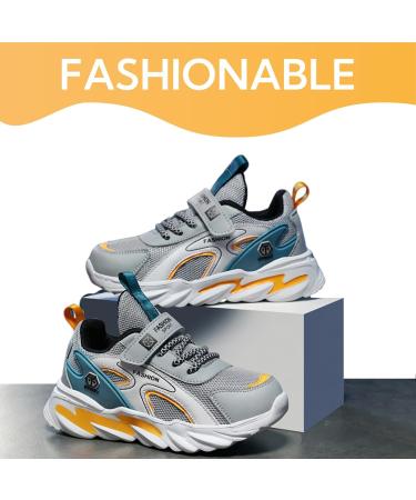 Children's Gray Sneakers - Lightweight Breathable Sports Shoes for Girls | EU Size 33 | Perfect for Indoor & Outdoor Running - Buy Online on GoSupps.com