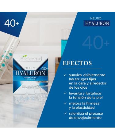 Bielenda Neuro Hialuron Moisturising Face Cream Smoothes Wrinkles And Improves Skin Firmness Moisturizing Face Cream Concentrate 40+ Day/Night - 50 ml - Buy Online on GoSupps.com