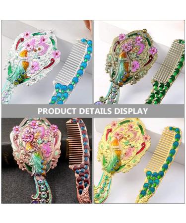 Frcolor Vintage Hand Mirror Set - Antique Make-Up Mirror & Hairbrush Travel Tools for Women & Girls - Perfect Gift in Random Colors - Buy Online on GoSupps.com