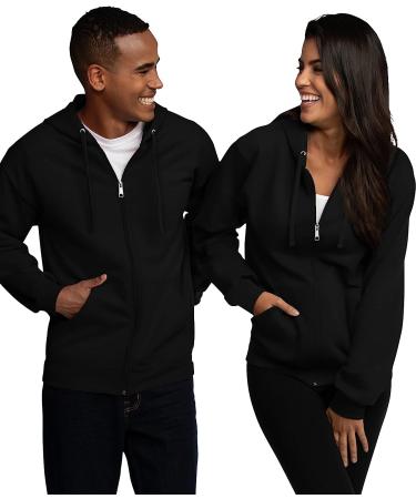 Fruit of the Loom Eversoft Fleece Hoodies | Moisture Wicking & Breathable | Sizes S-4X | Black - Buy Online on GoSupps.com