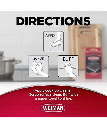 Weiman Cook Top Scrubbing Pads 3 Count 2 Pack - Removes Toughest Stains, Residue Care, Scrubbing Pads - Buy Online on GoSupps.com