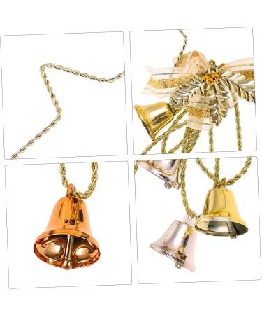 Abaodam 3pcs Christmas Baubles Clothes Rack Christmas Tree Bells Christmas Bell Pendant Pure Gold Metal - Buy Online on GoSupps.com