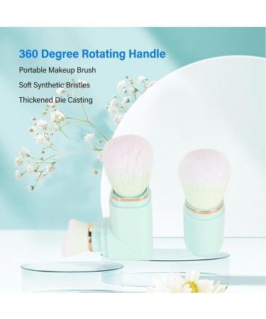 Double Head Retractable Brush Portable Makeup Brushes Set with 360 Degree Rotating Handle for Blush Powder Foundation and Travel - Buy Online on GoSupps.com