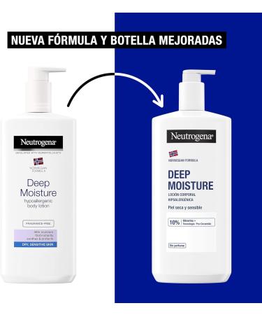  Neutrogena Neutrogena Norwegian Formula Deep Hydration Hypoallergenic Body Lotion (Pack of 2 x 750ml) Moisturizing Body Cream for Dry and Sensitive Skin with Pro Ceramide Technology and - Buy Online on GoSupps.com