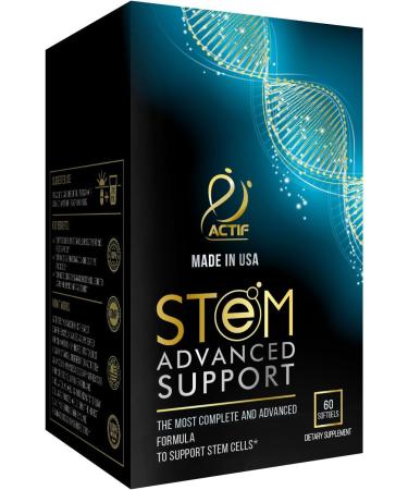 ACTIF STEM Cell Support - Maximum Strength with 10+ Stem Cell Factors Non GMO 2 Month Supply Made in USA - Buy Online on GoSupps.com