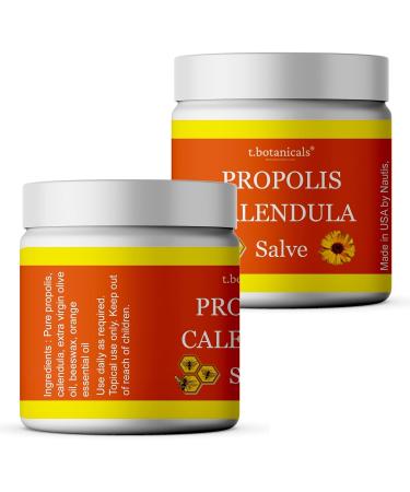 Propolis Calendula Salve: Soothing Balm Moisturizer Ointment - 2oz (Pack of 1) | Made in USA - Buy Online on GoSupps.com