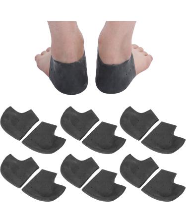 Heel Protection Cushion Pads - 6 Pairs Shock Absorption Protector Covers - Perforated Black - Comfort for Every Step - Buy Online on GoSupps.com